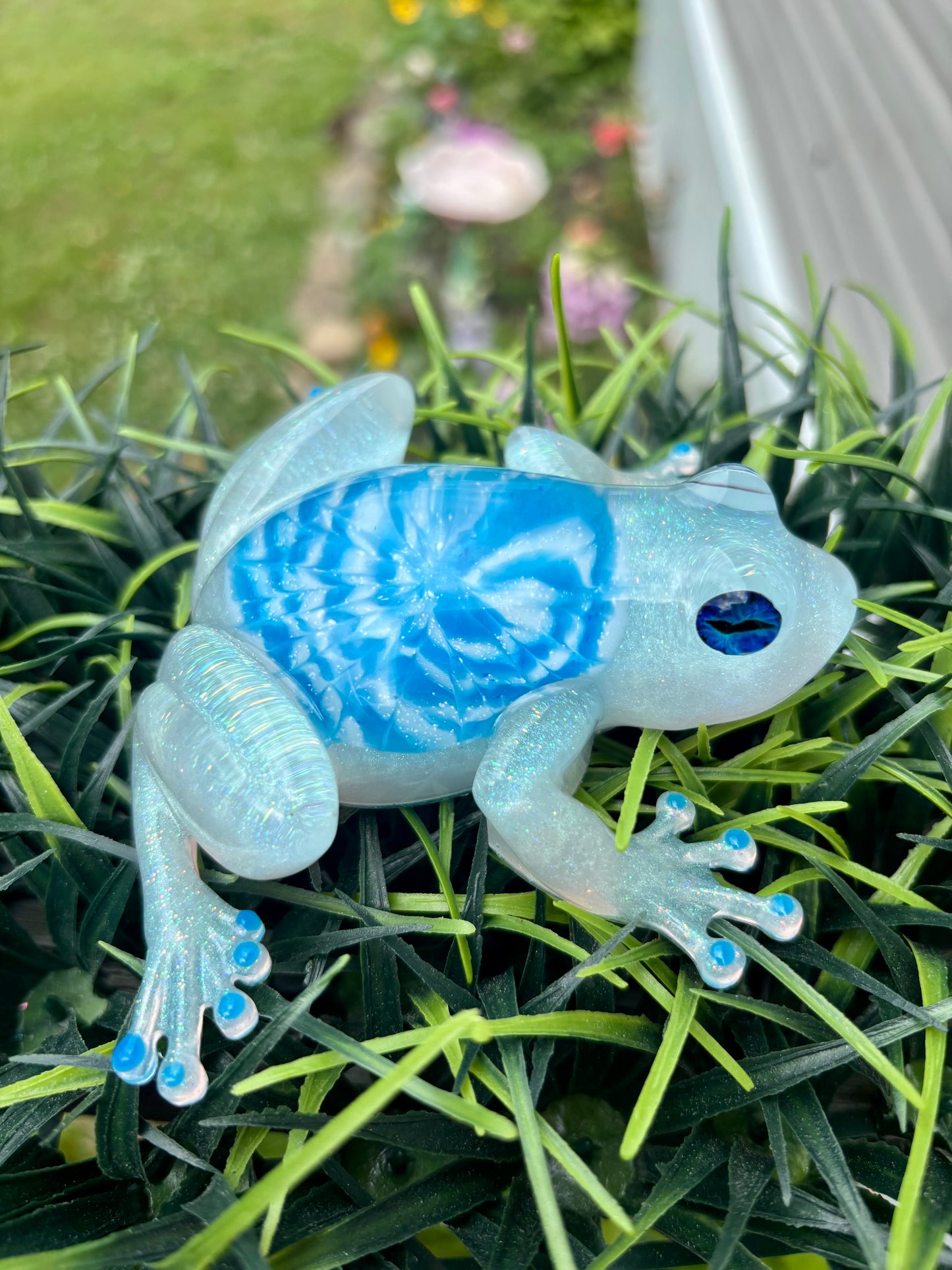Frog Tie Dye Blue/White