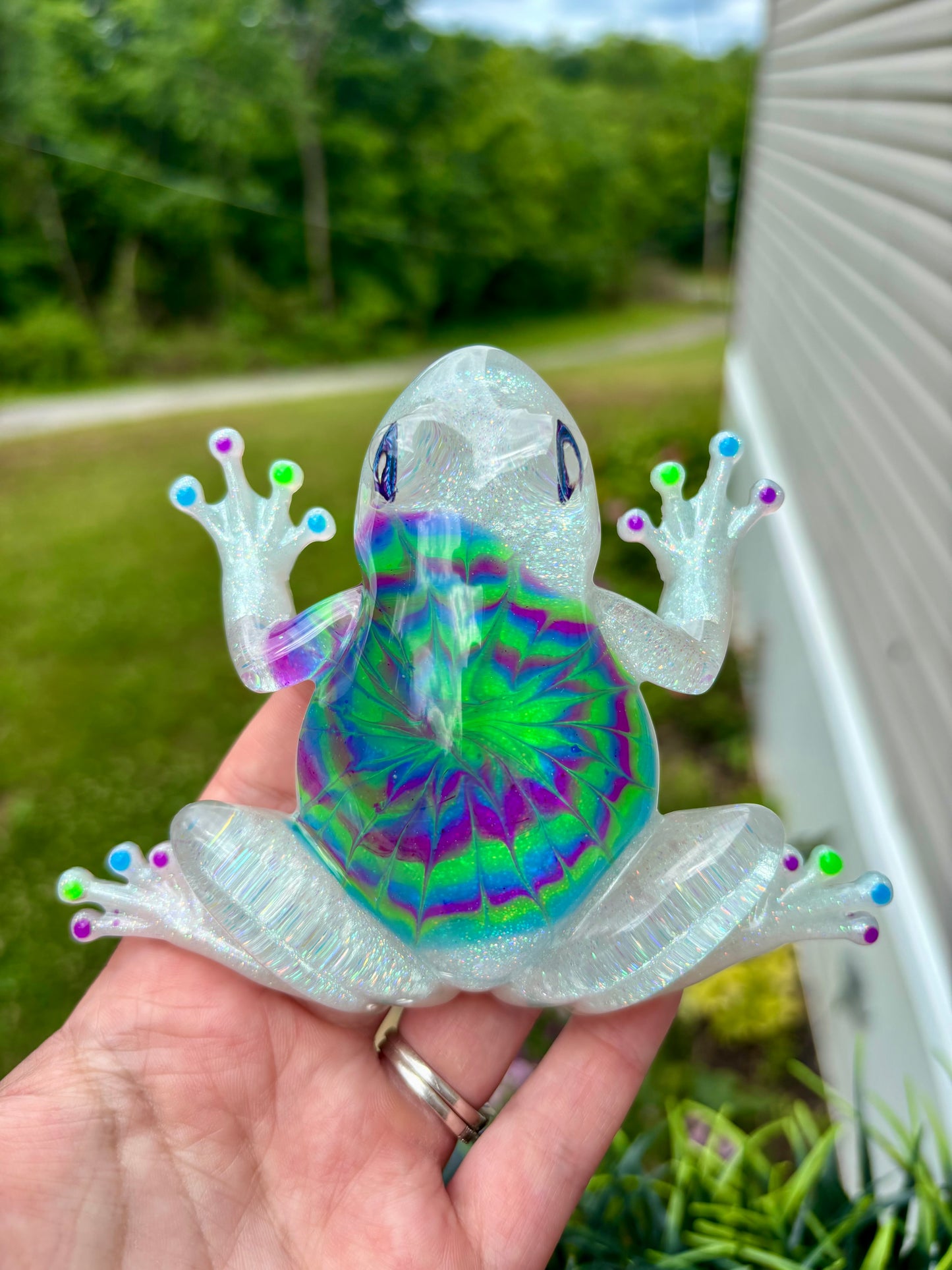 Frog Tie Dye Blue/Green/Purple