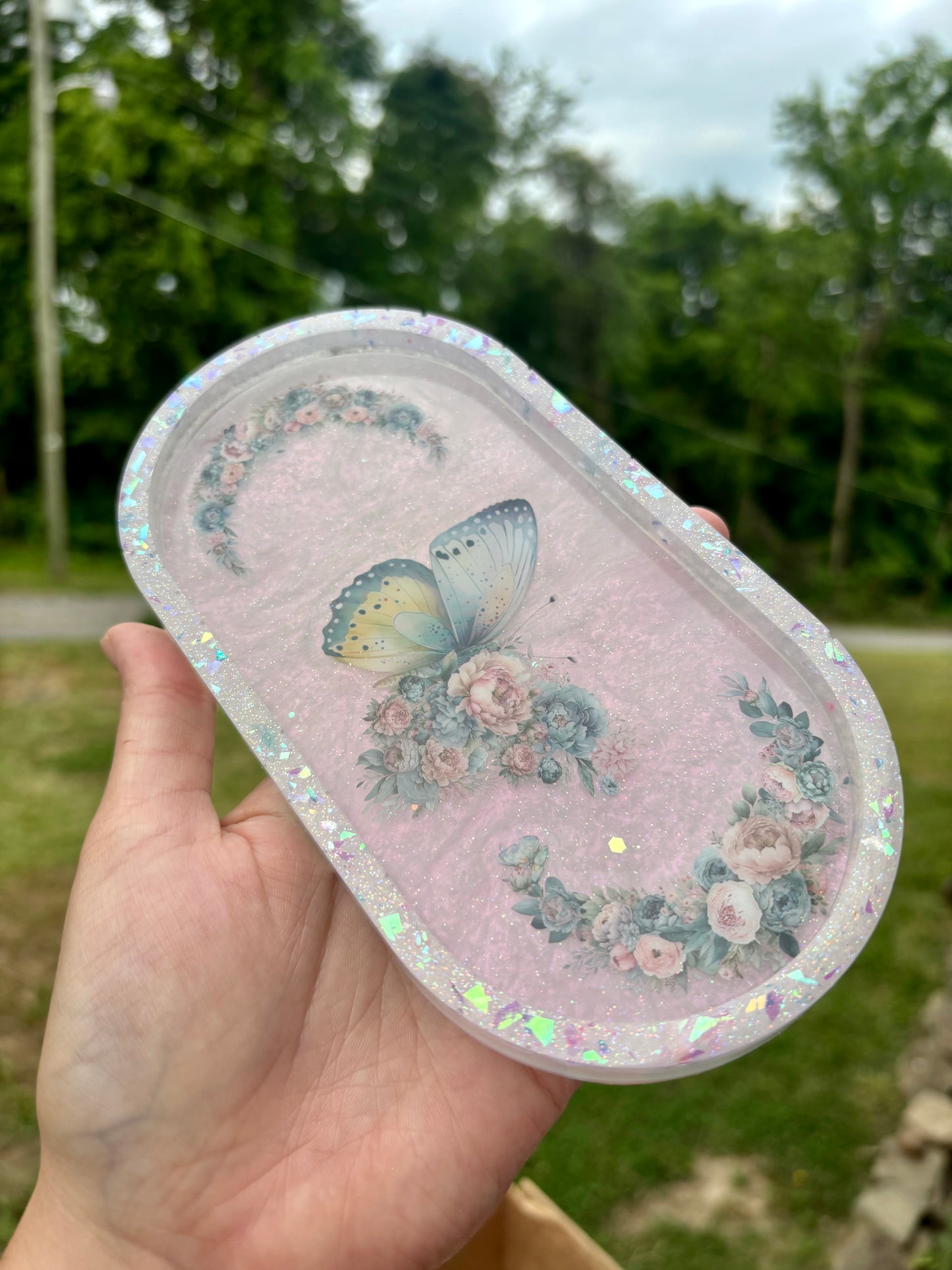 Tray Butterfly Florals