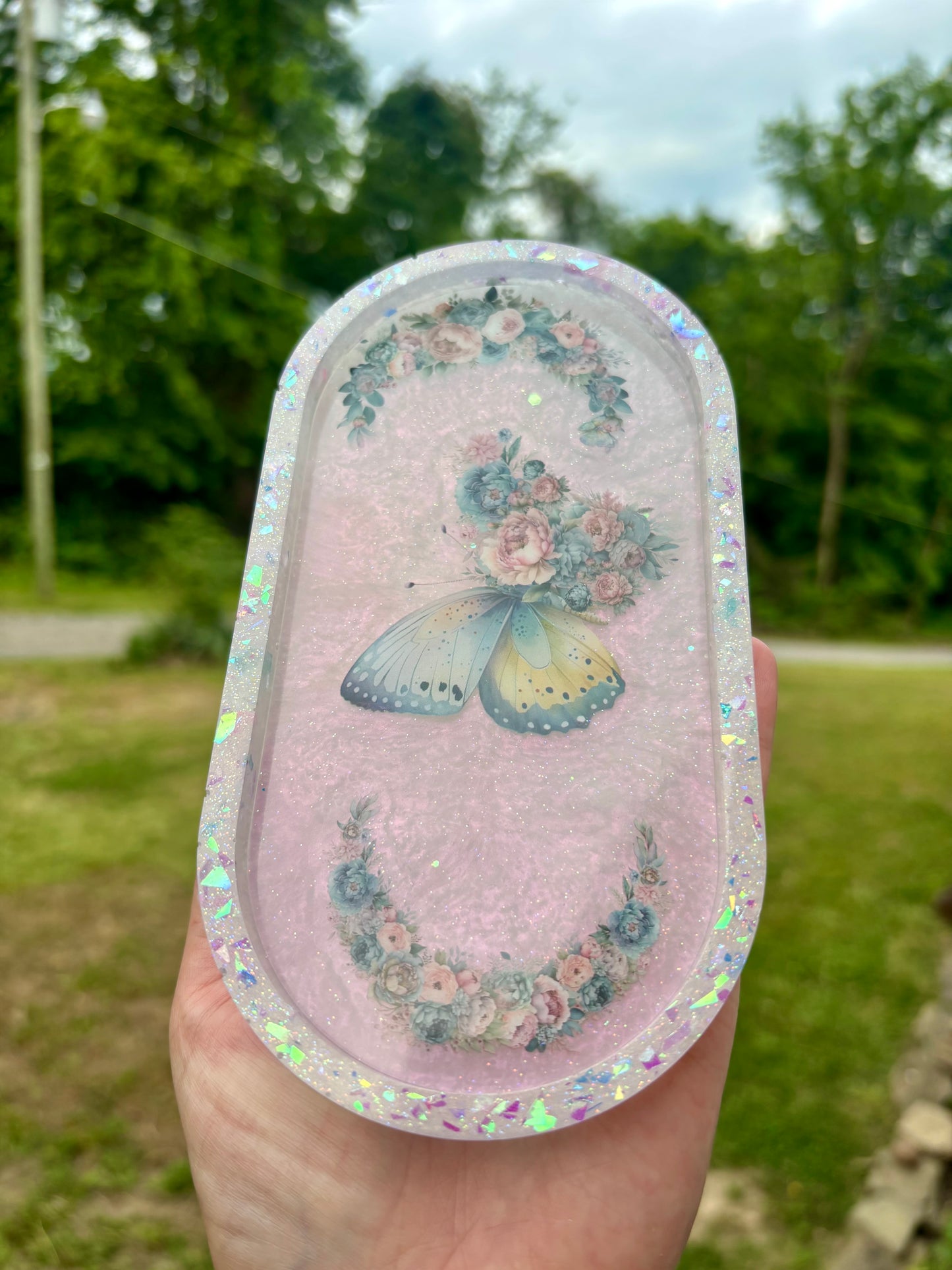 Tray Butterfly Florals
