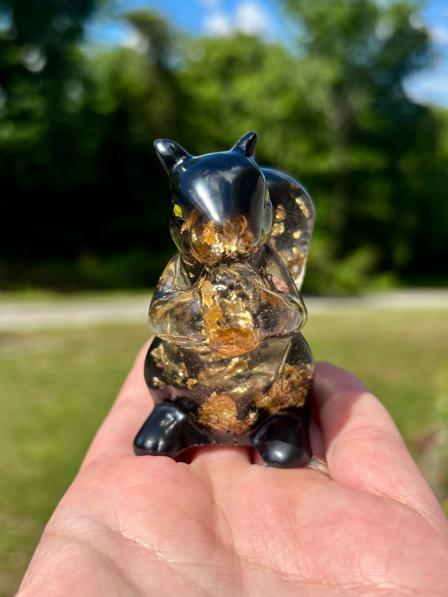 Squirrel Black/Gold Flake