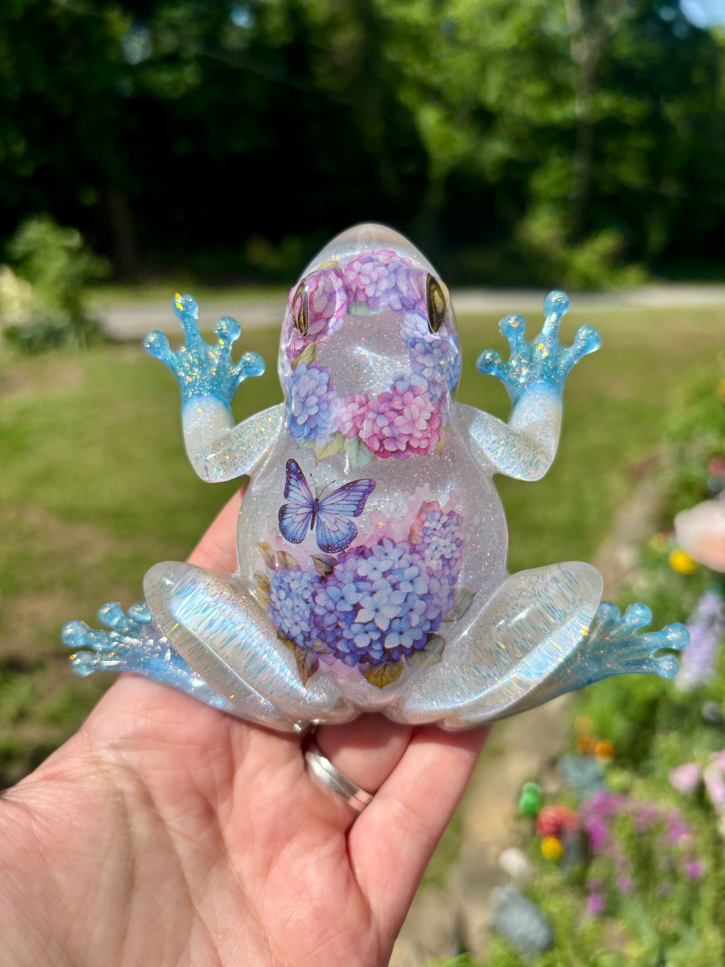 Frog Hydrangea Butterfly