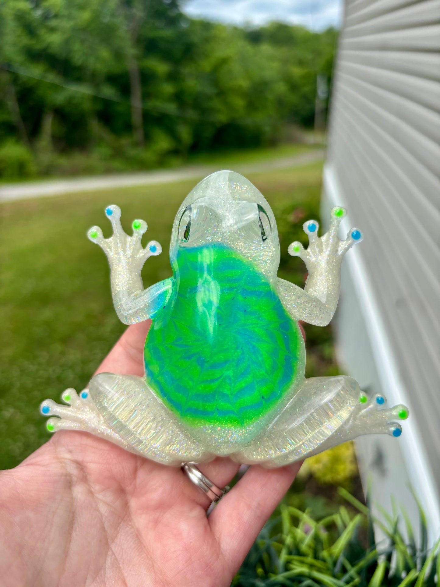 Frog Tie Dye Blue/Green