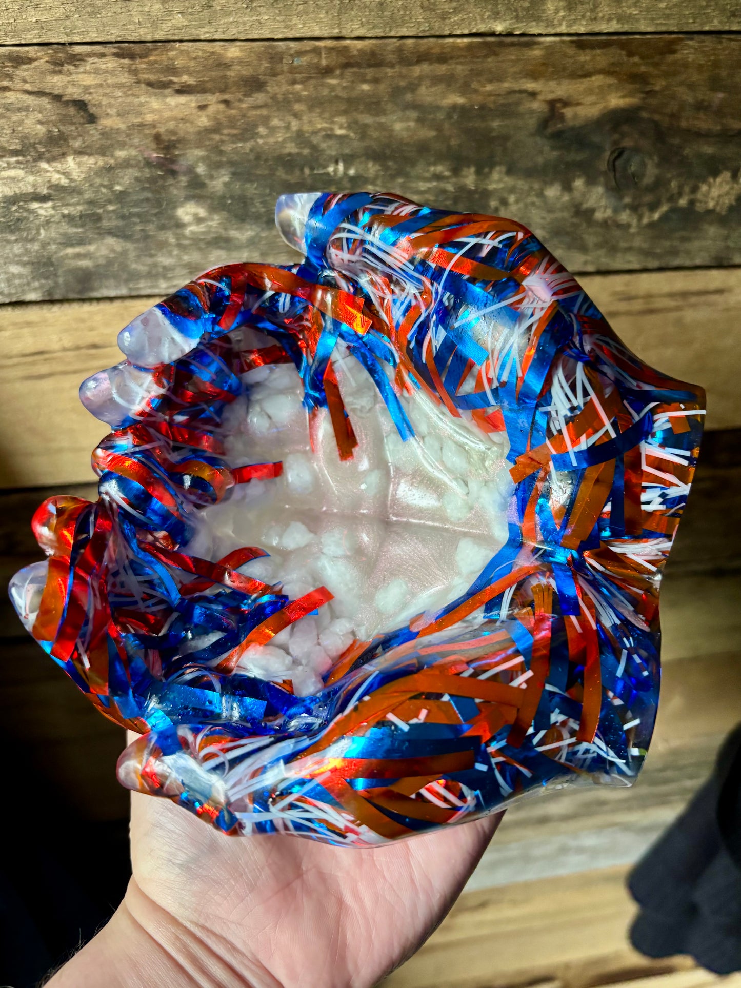 Hand Tray Red White Blue
